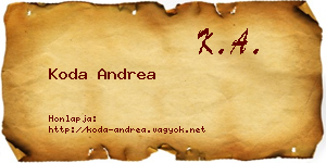 Koda Andrea névjegykártya