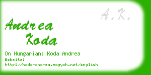 andrea koda business card